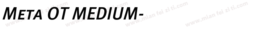 Meta OT MEDIUM字体转换